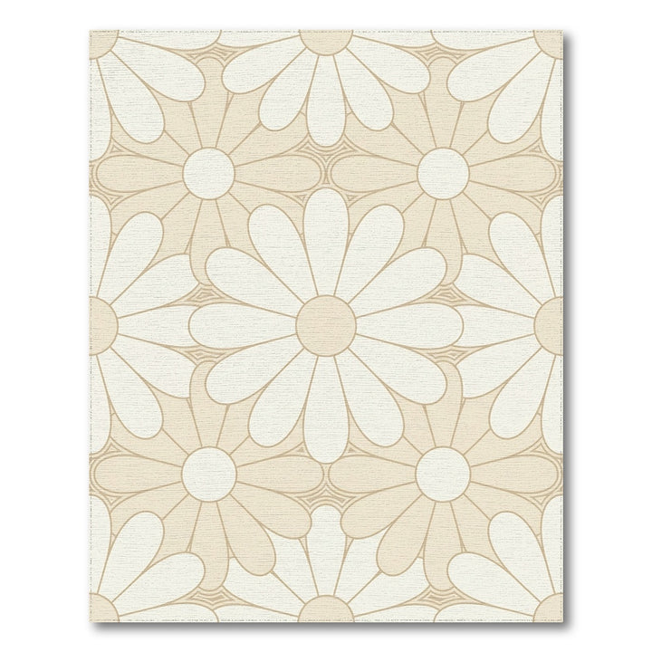 Daisy Petal Arrangement Cream Rug
