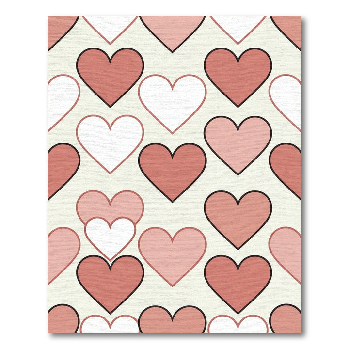 Pink Heart Valentines Day Rug