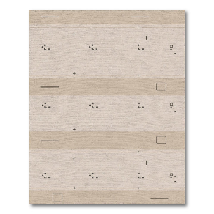 Beige Geometric Modern Area Rug