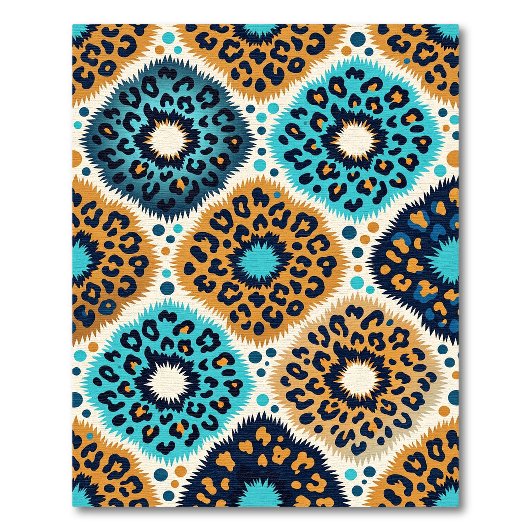 Wild Leopard Bling Sunburst Rug