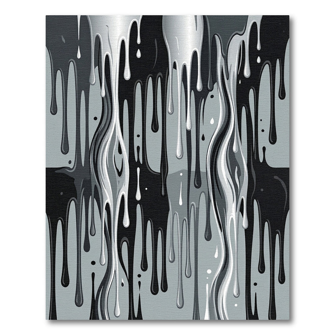 Monochromatic Dripping Paint Rug