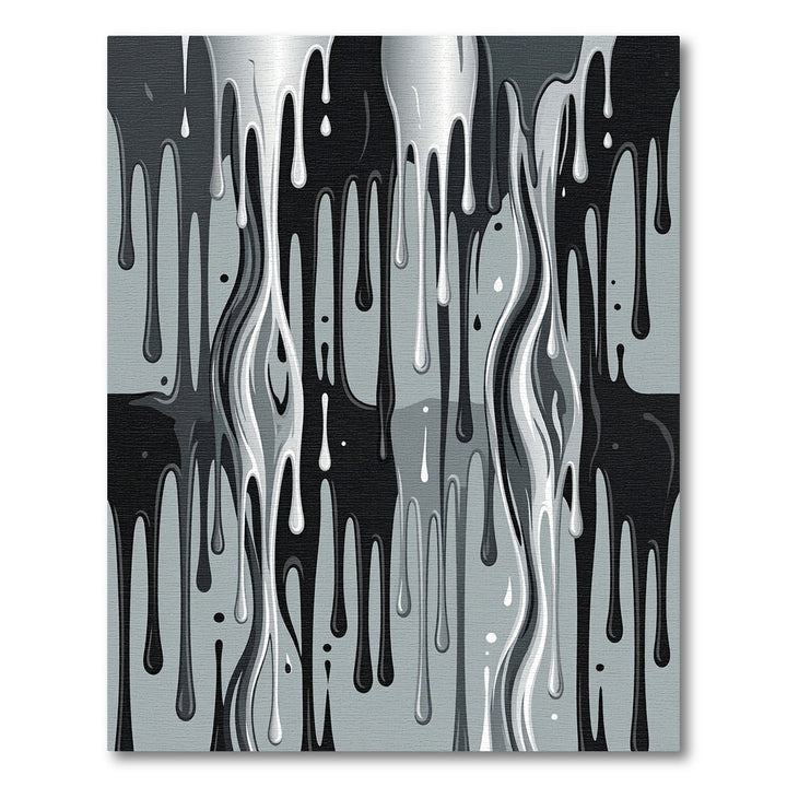 Monochromatic Dripping Paint Rug