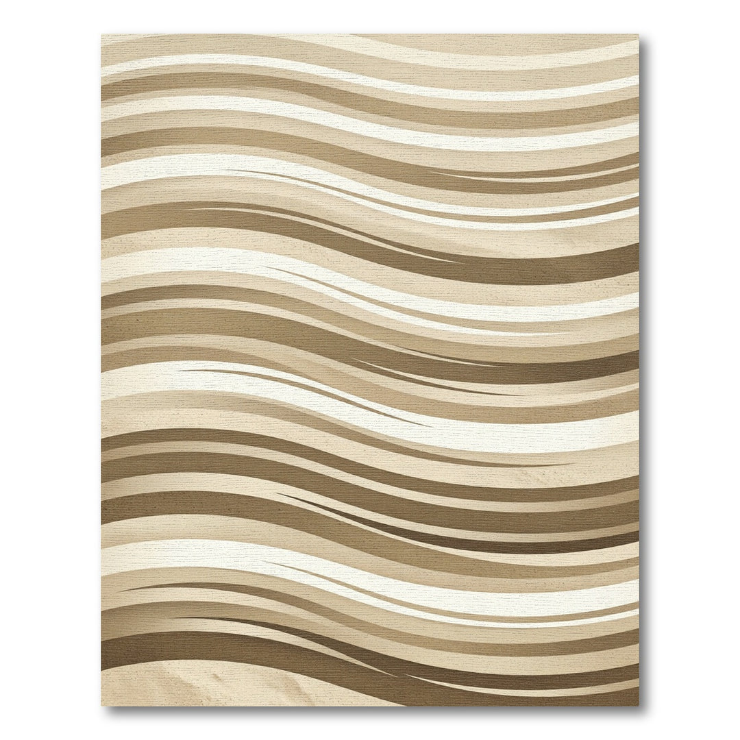 Earthy Tone Flowing Stripe Rug