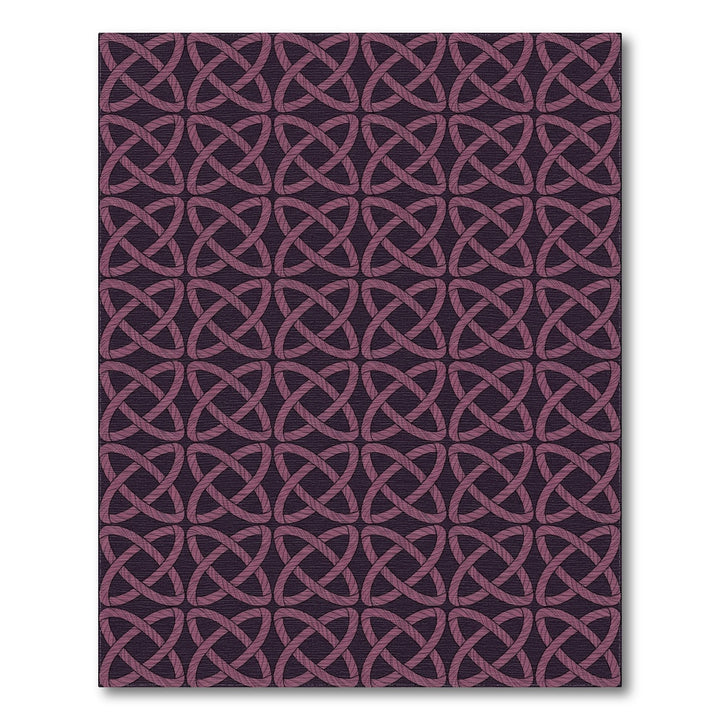 Deep Plum Woven Knot Rug