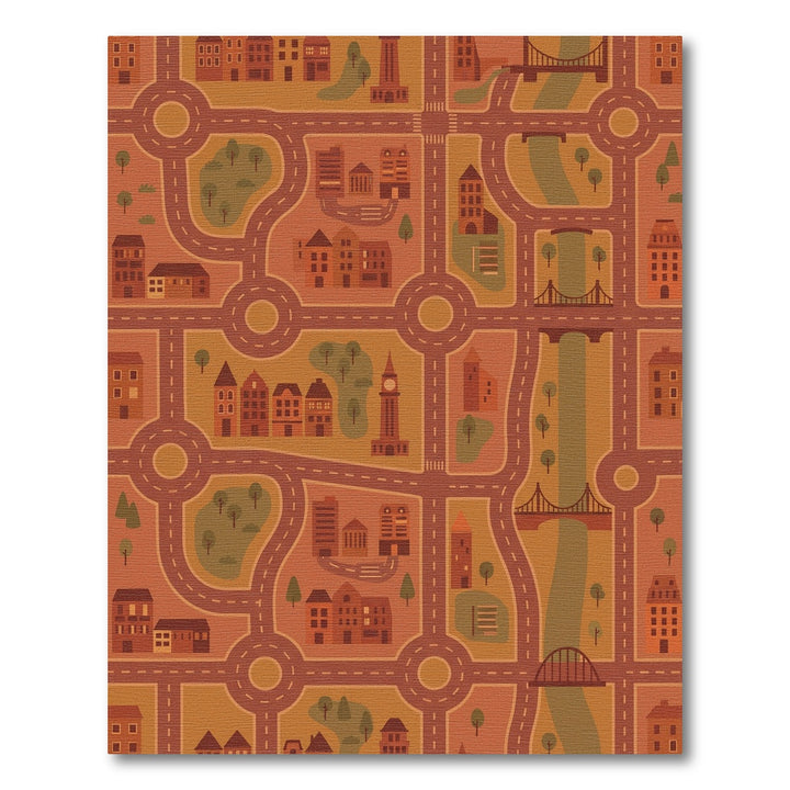Urban Street Scenic Cityscape Rug