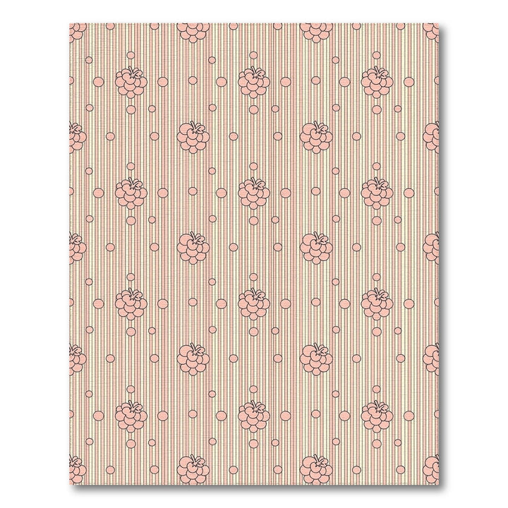 Pink Raspberry Fruit Area Rug