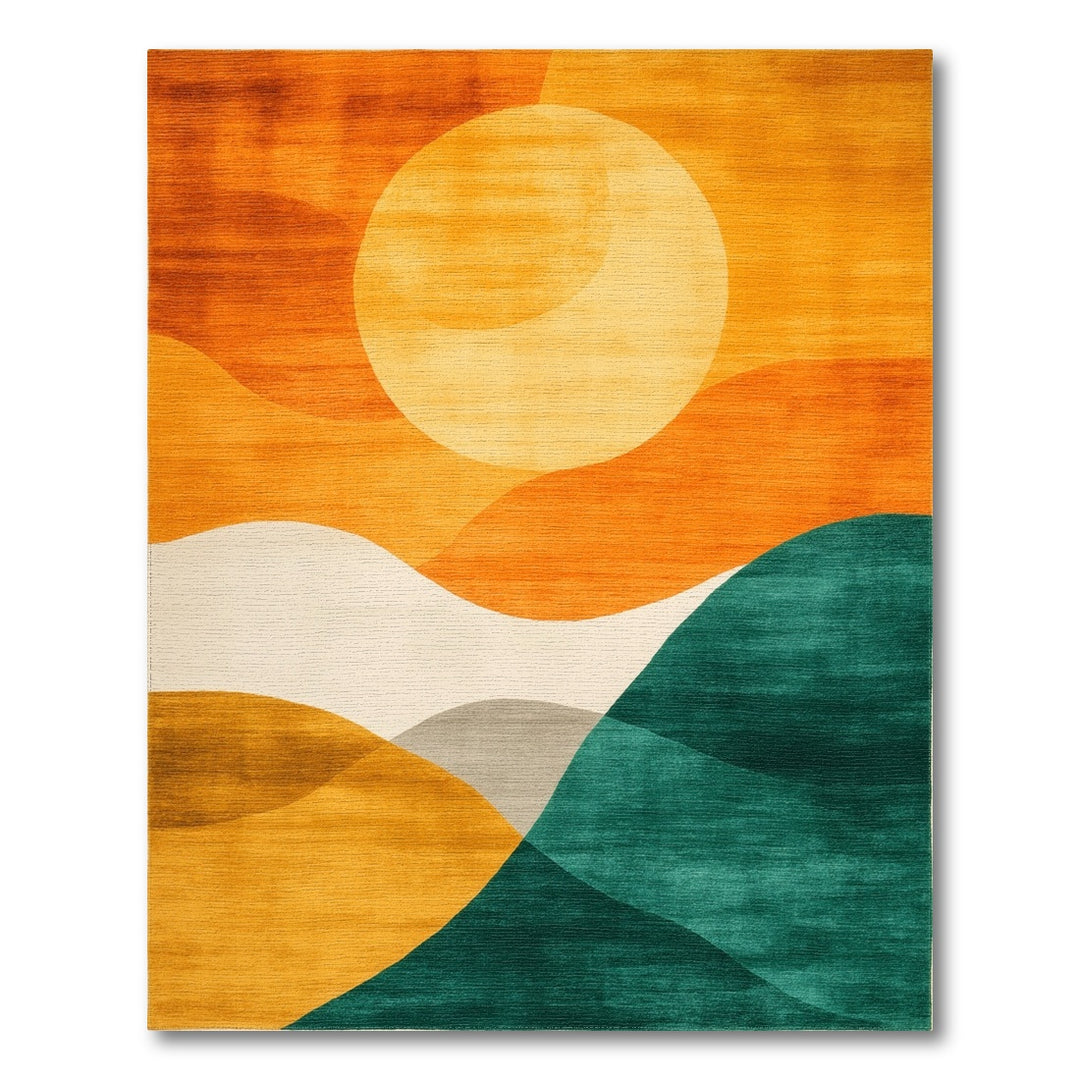 Abstract Horizon Wave Area Rug