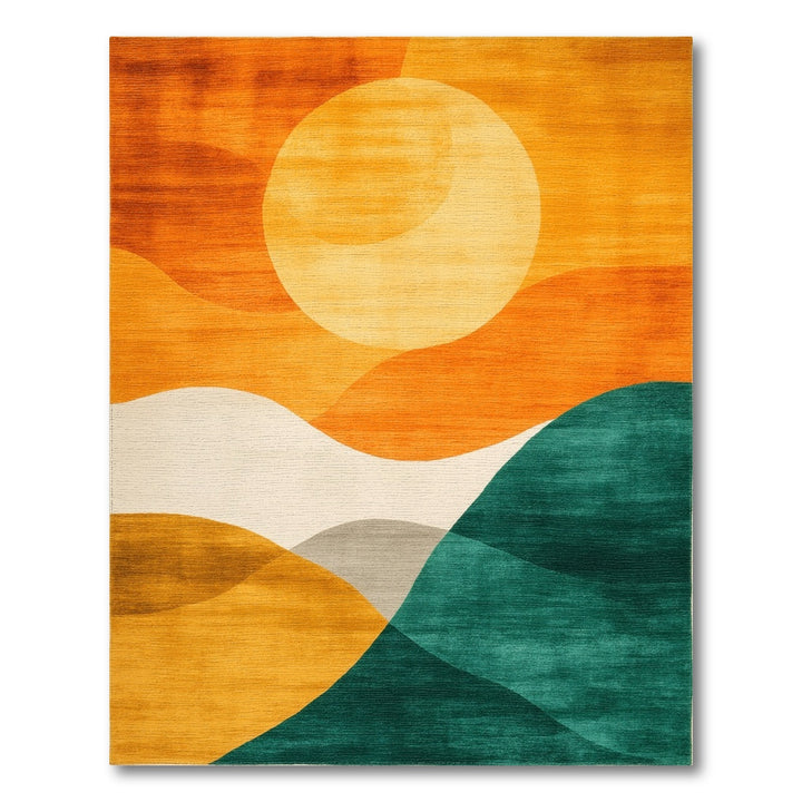 Abstract Horizon Wave Area Rug