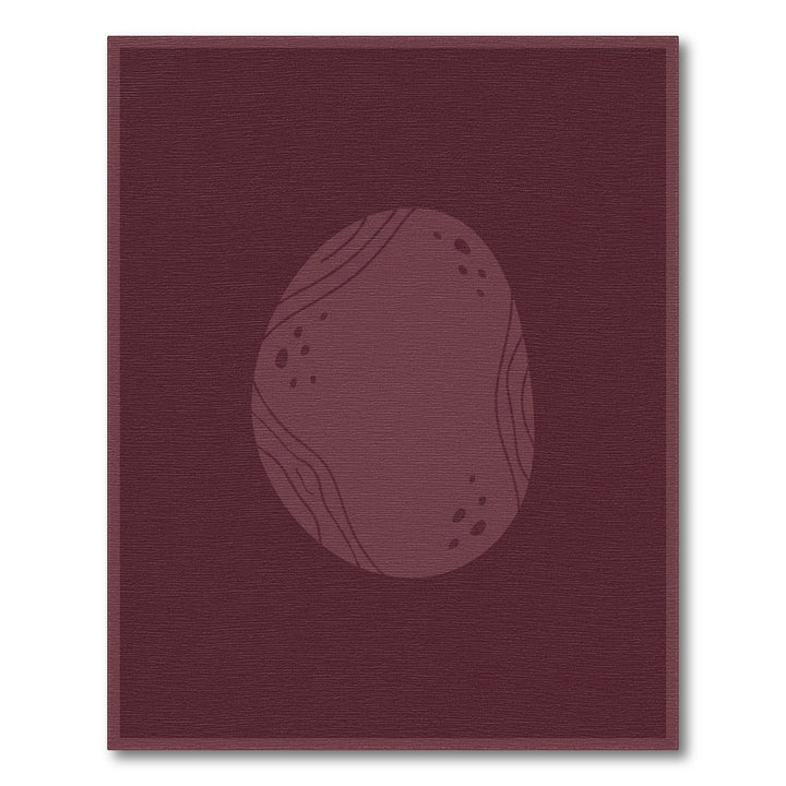 Dark Burgundy Textured Orb Rug