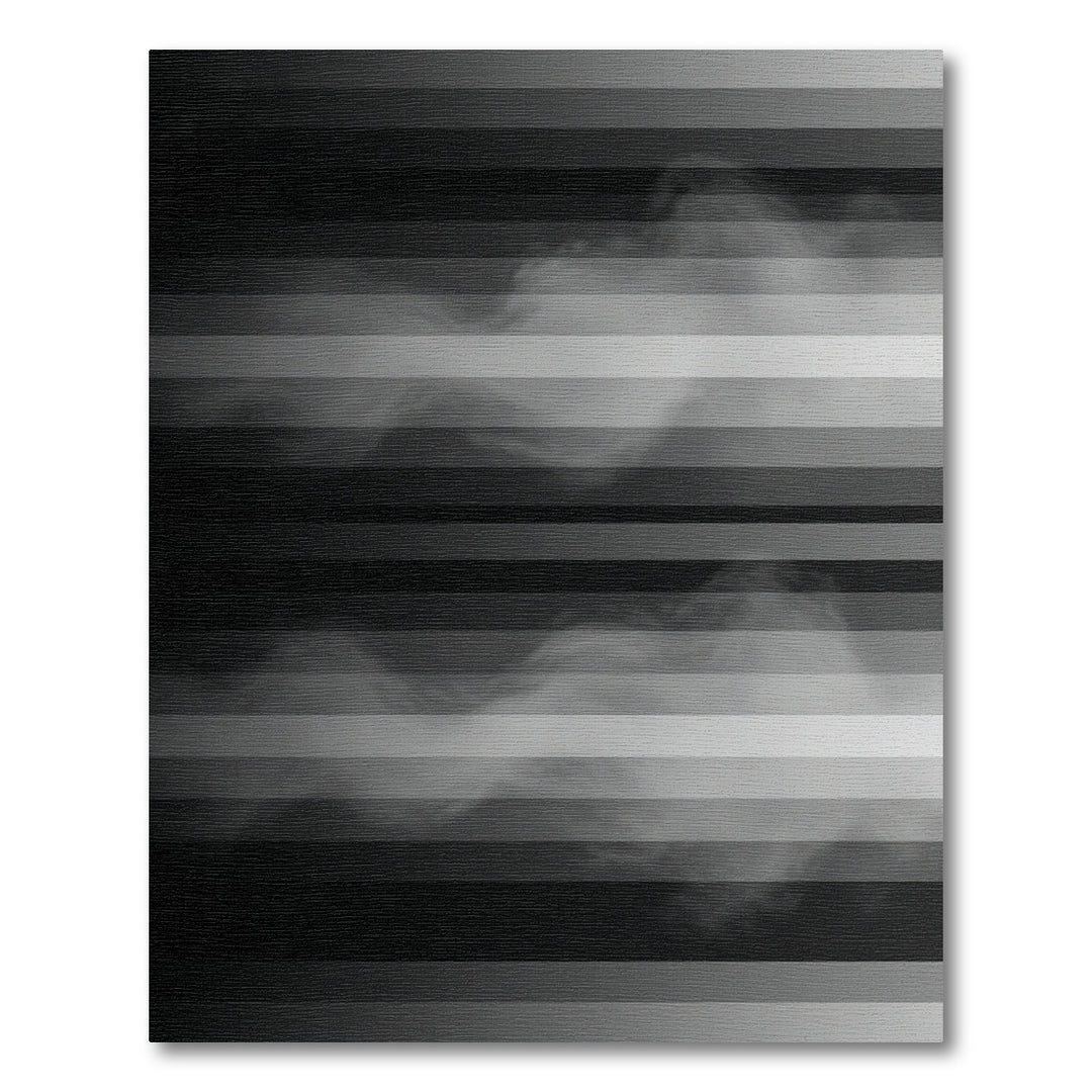 Monochrome Smoky Horizontal Bands Rug