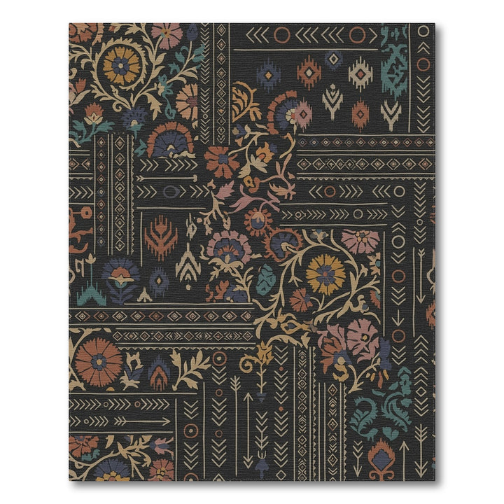 Patchwork Floral Arrow Medallion Rug