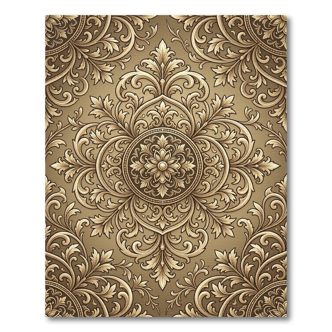Victorian Gold Acanthus Scroll Rug