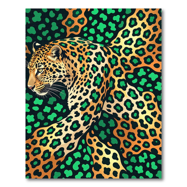 Chic Leopard Green Spots Rug