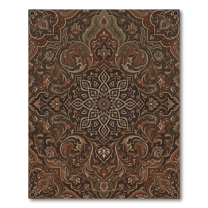Earthy Floral Medallion Ensemble Rug