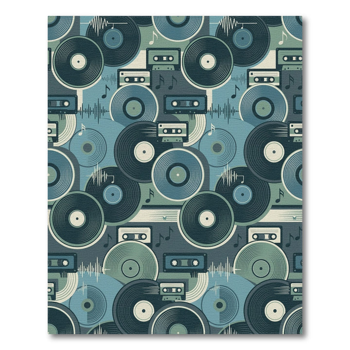 Retro Vinyl Cassette Musical Rhythm Rug