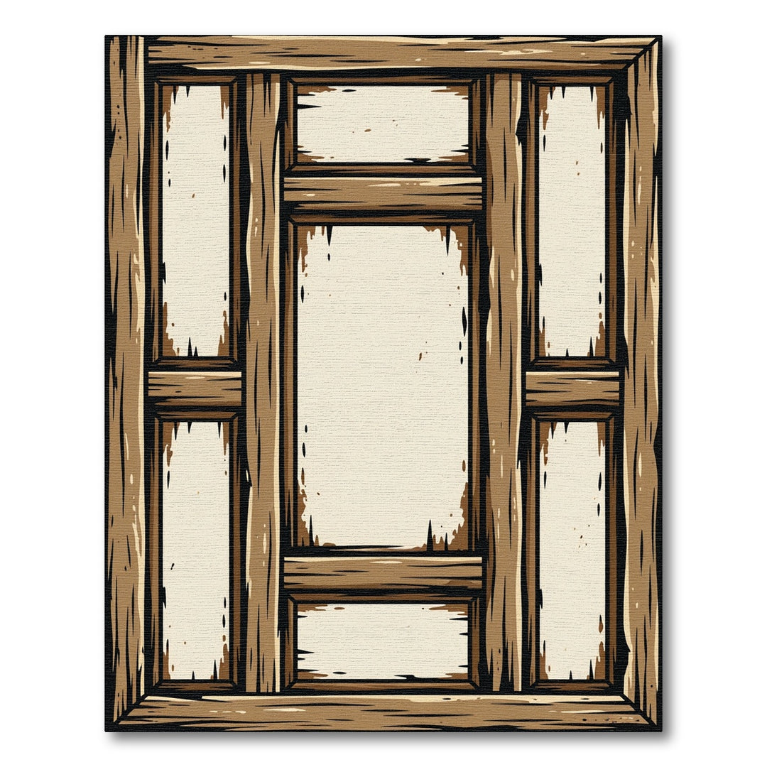 Rustic Wood Grain Paneling Rug