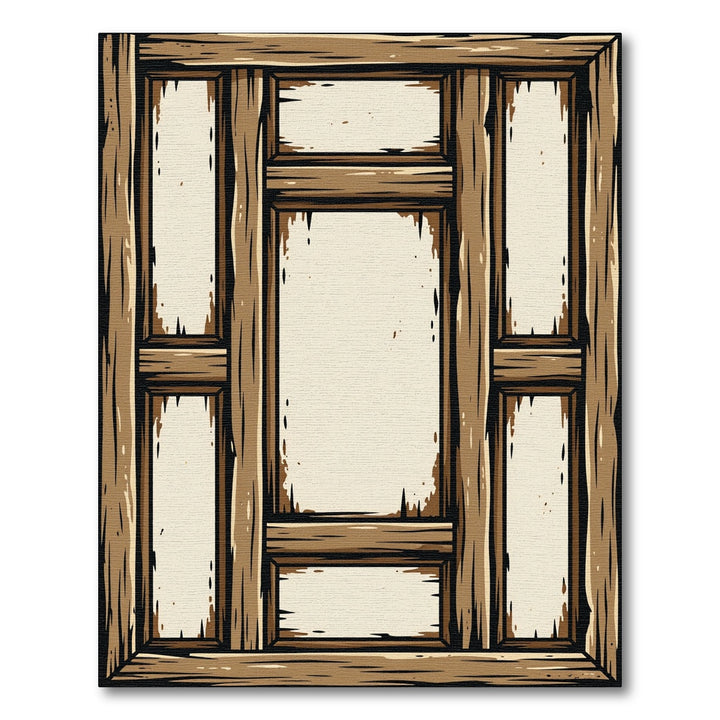 Rustic Wood Grain Paneling Rug