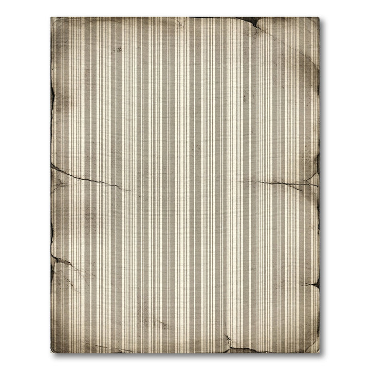 Vintage Gray and White Vertical Stripe Rug