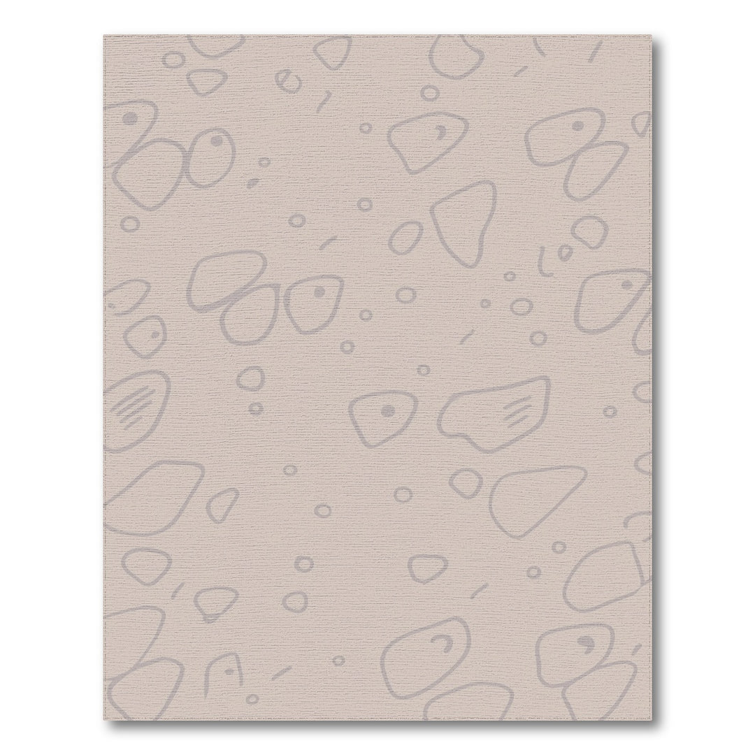 Beige Abstract Area Rug