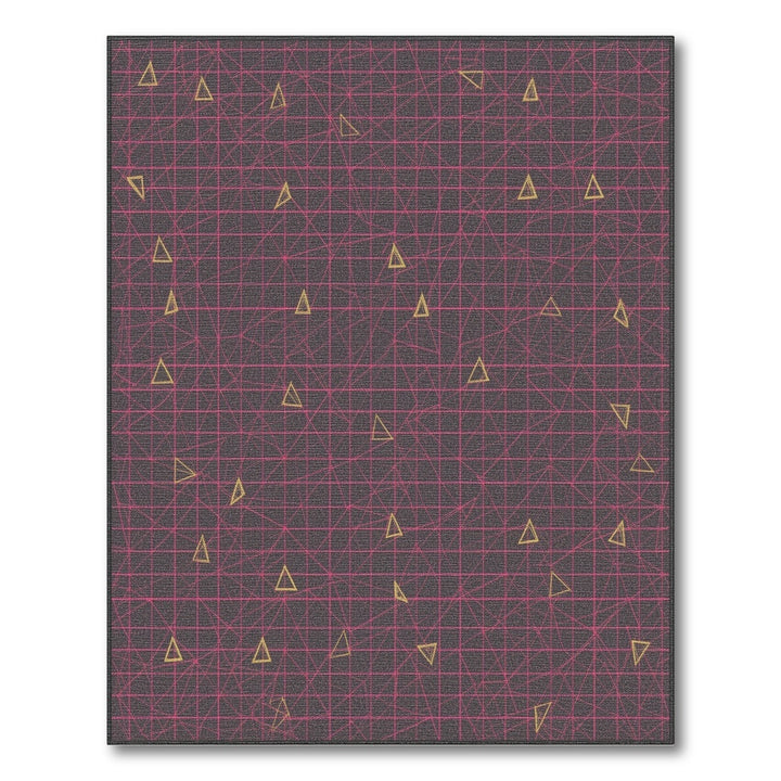 Grey Geometric Triangle Geometric Modern Area Rug