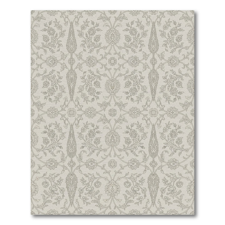 Elegant Stone Floral Archway Serpentine Rug