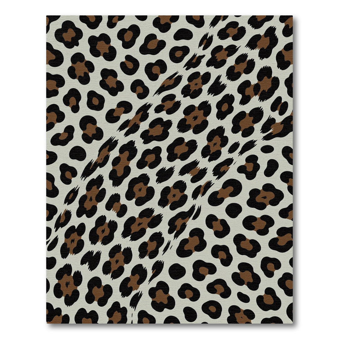 Leopard spots gray brown Rug