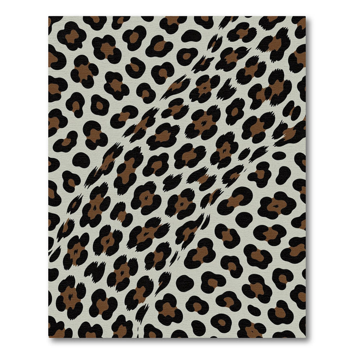 Leopard spots gray brown Rug