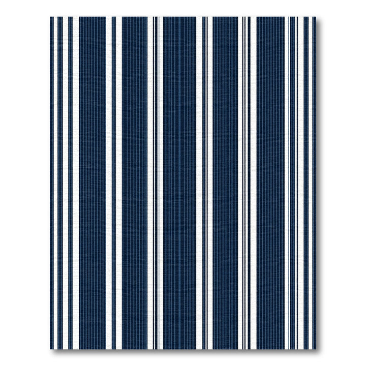 Classic Navy Blue White Stripe Rug