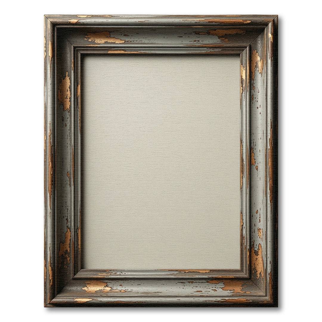 Aged Copper Paint French Frame Rug