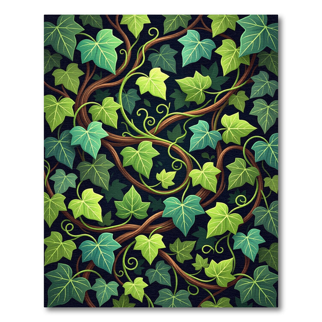Enchanting Green Ivy Vine Tapestry Rug
