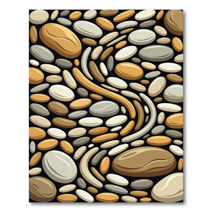 Earthy Smooth Pebble Swirl Rug