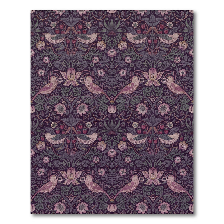 Plum Garden Birds Strawberries Floral Rug