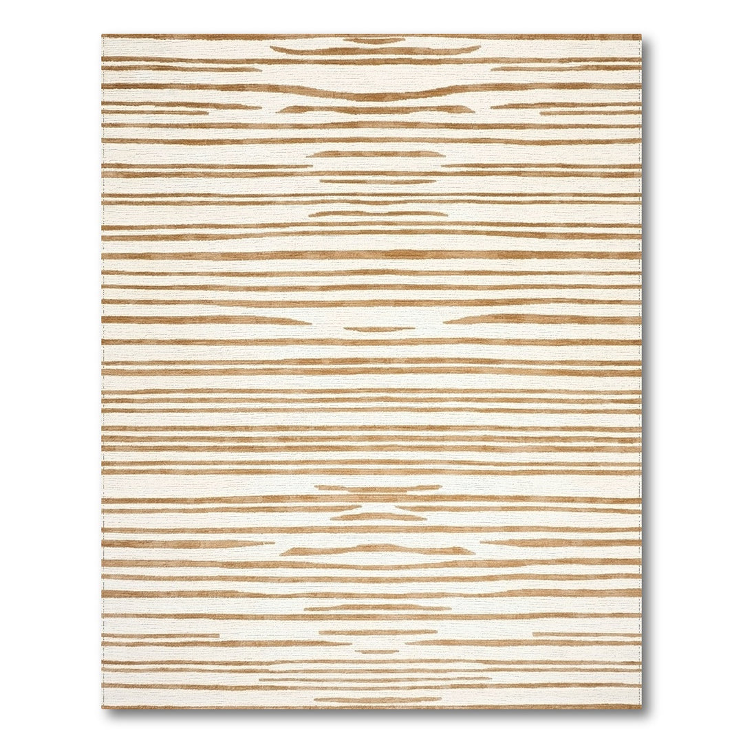 Brown Horizontal Stripe Area Rug