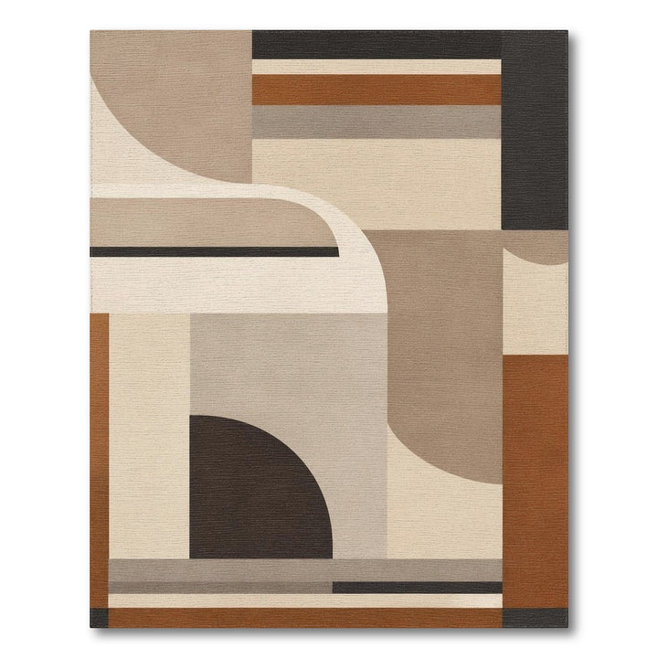 Geometric Modern Beige Tan Area Rug