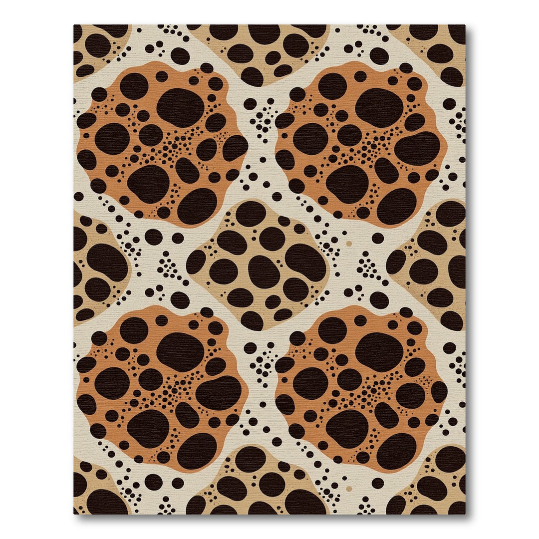 Brown Organic Spotty Cell Rug