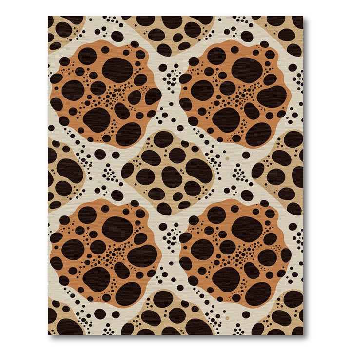 Brown Organic Spotty Cell Rug