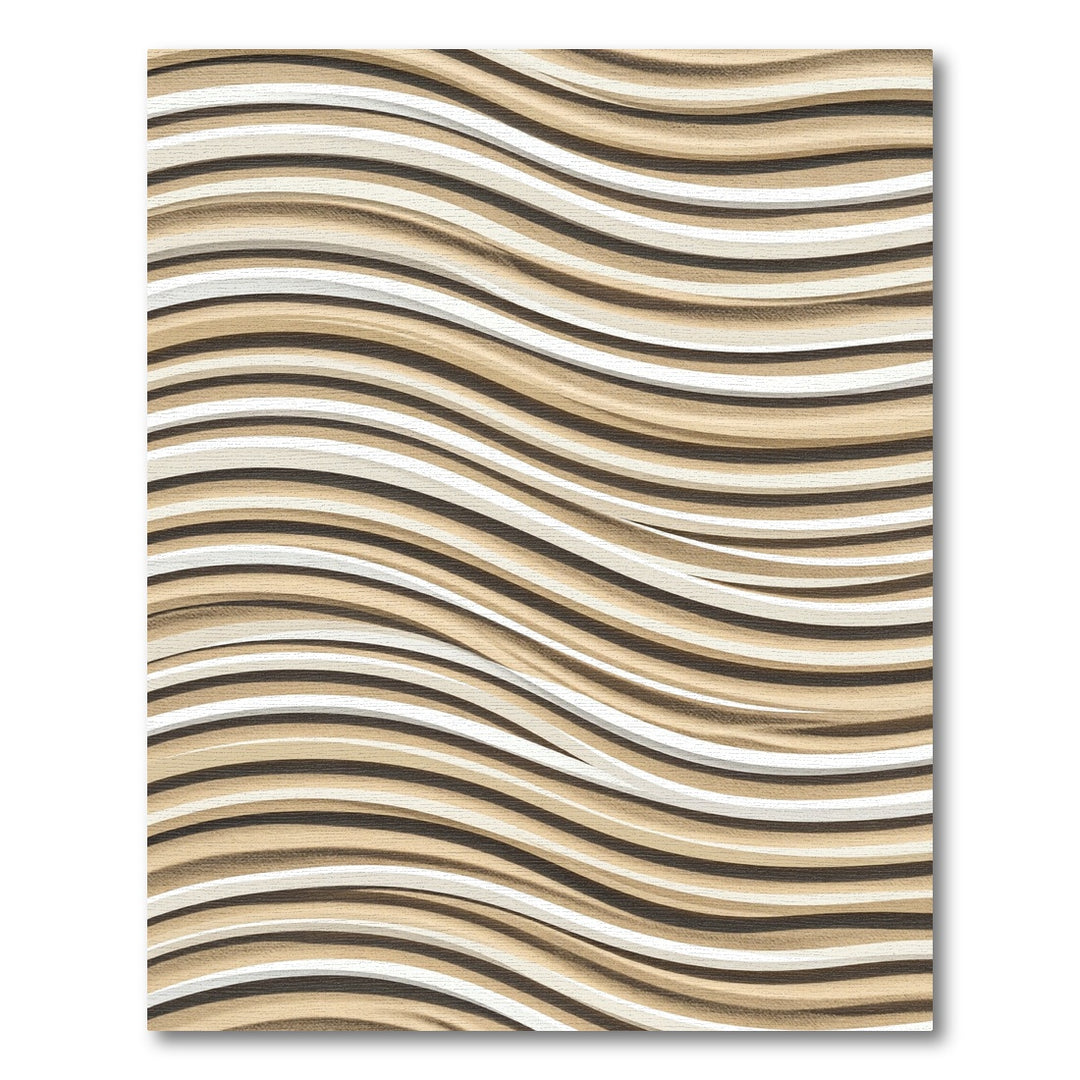 Sandy Wave Stripe Abstract Rug