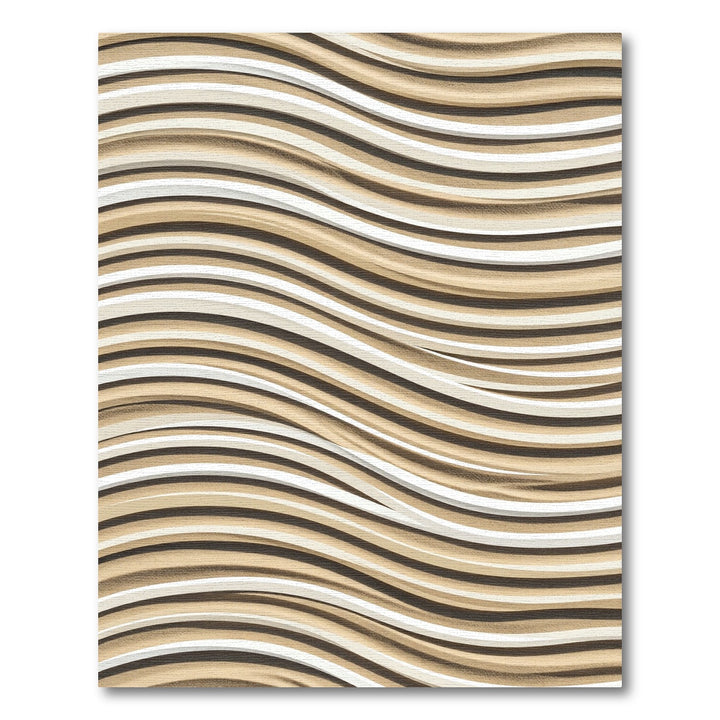 Sandy Wave Stripe Abstract Rug
