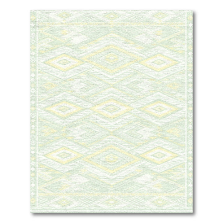 Mint Green Geometric Diamond Area Rug