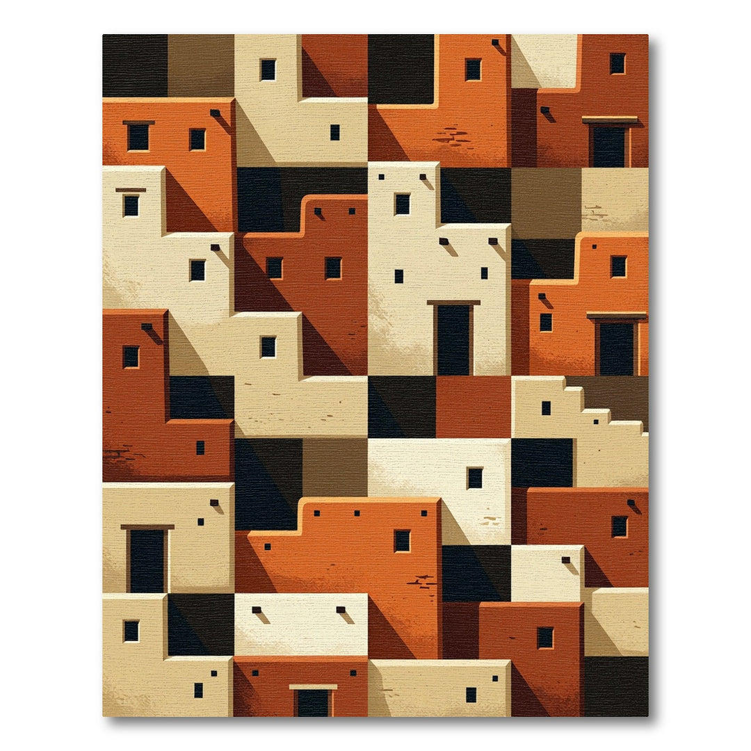 Terracotta Adobe Architecture Rug