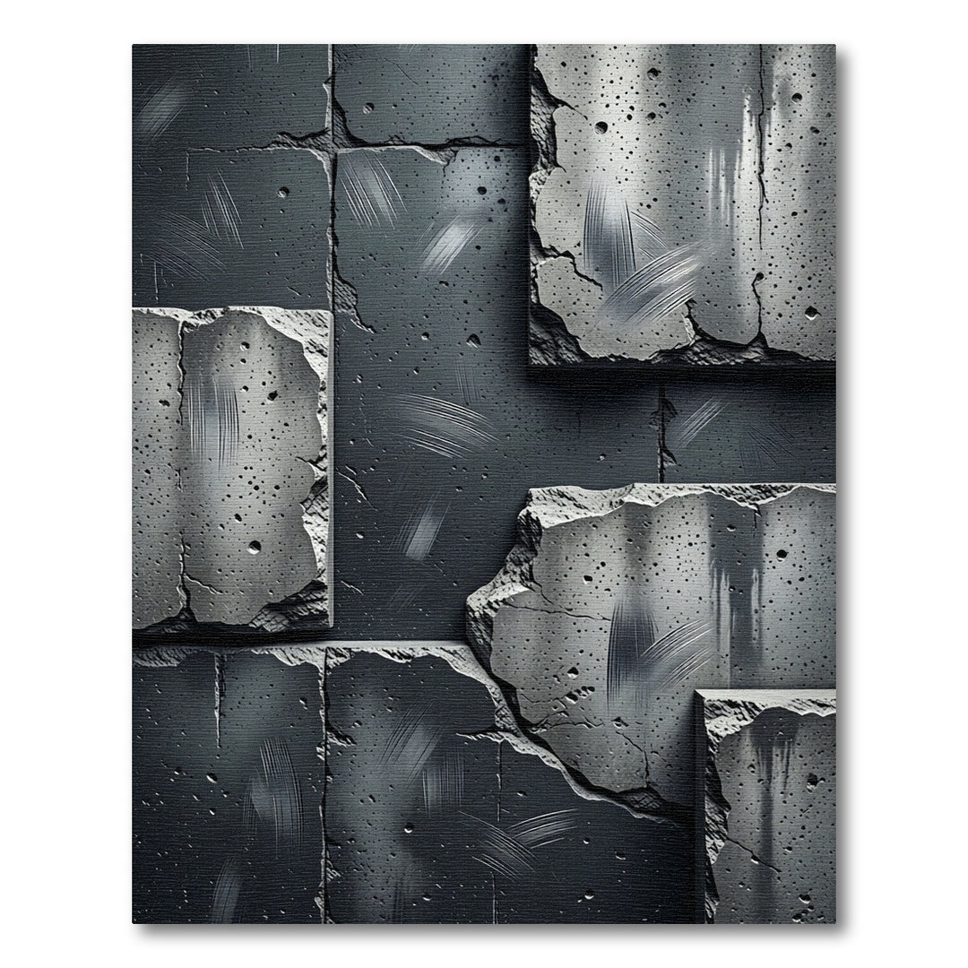 Concrete Texture Broken Surface Rug