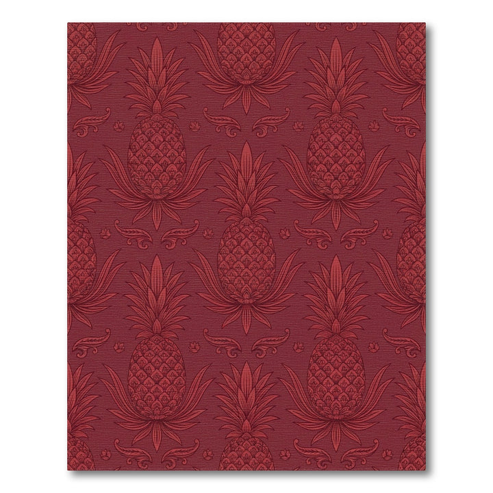 Regal Red Pineapple Garden Repeat Rug