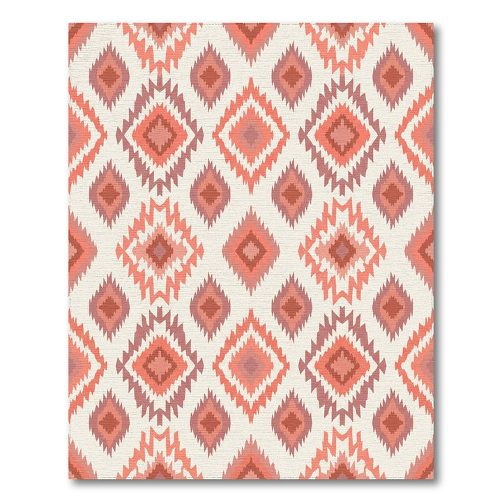 Terracotta Tribal Diamond Medallion Rug