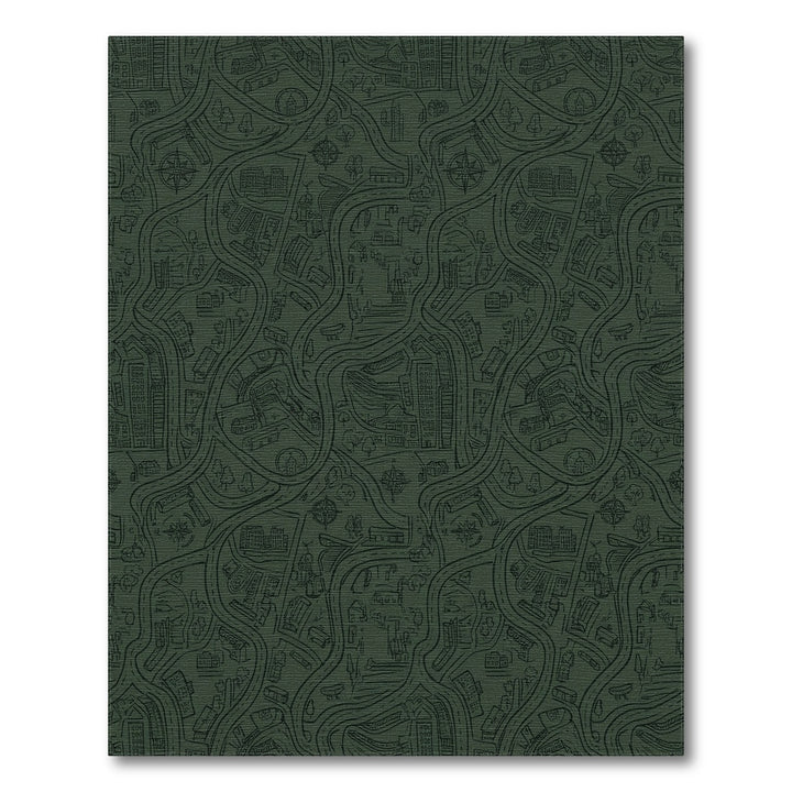 Urban Road Map Doodle Rug