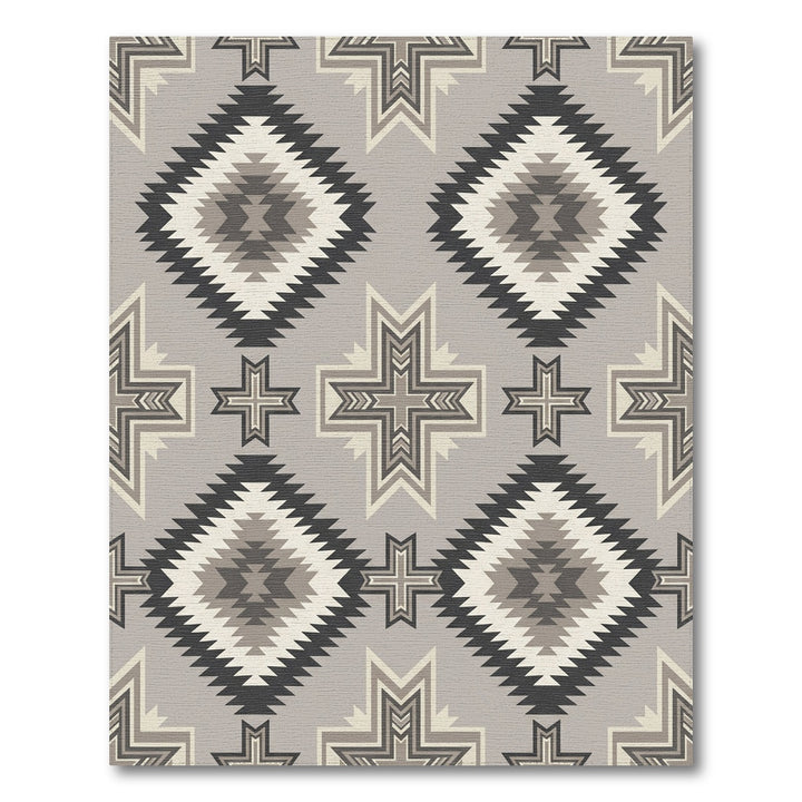 Neutral Earth Tones Geometric Diamond Rug