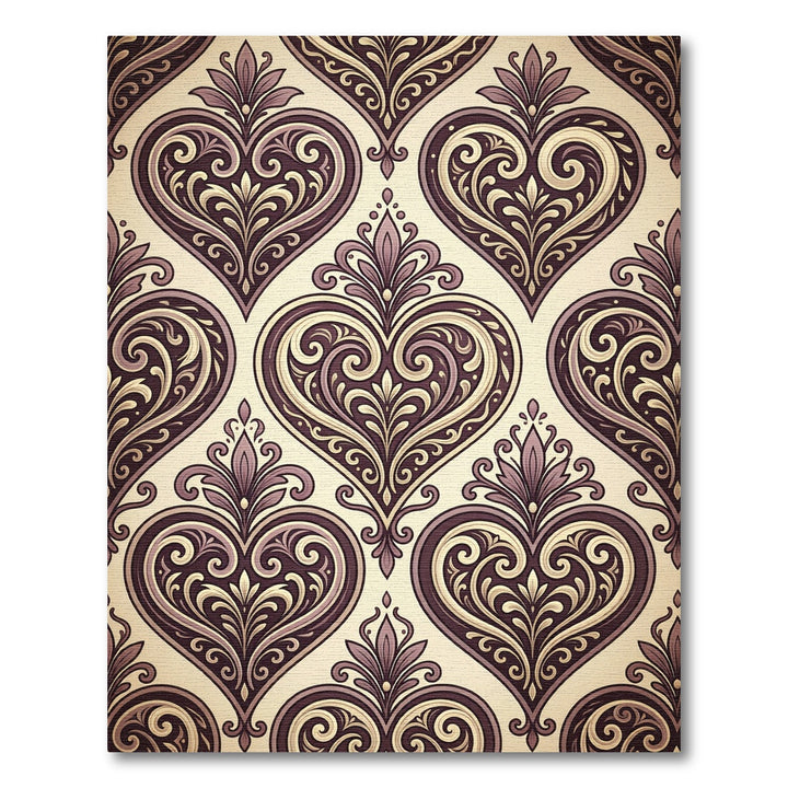 Damask Heart Floral Rug