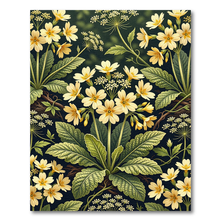 Golden Primrose Floral Garden Rug