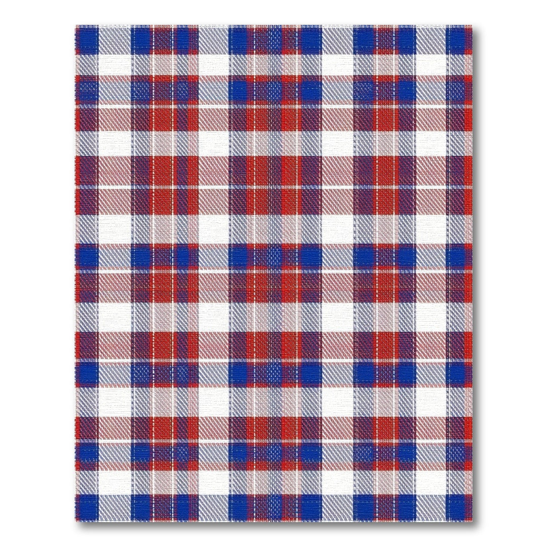 Multi-color and Patterns Red Blue Plaid Washable Area Rug