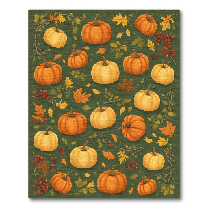 Multi-color and Patterns Fruit Pattern Autumn Pumpkin Harvest Area Rug