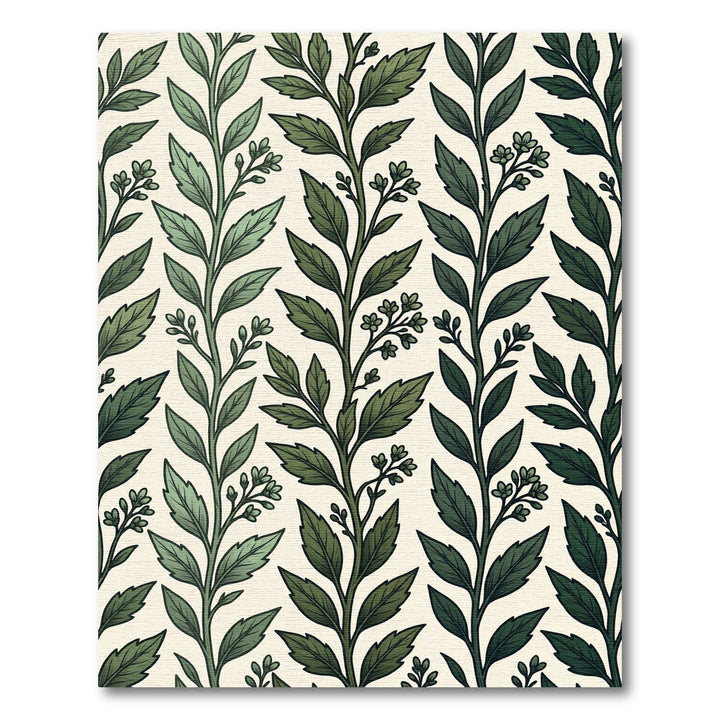Green Botanical Vine Branch Rug